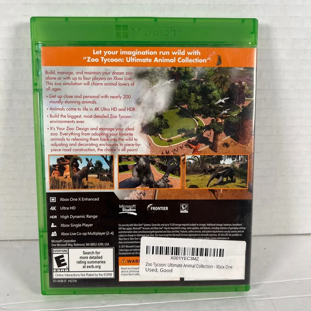 Zoo Tycoon Ultimate Animal Collection Microsoft Xbox One 2017 4K HDR Simulation